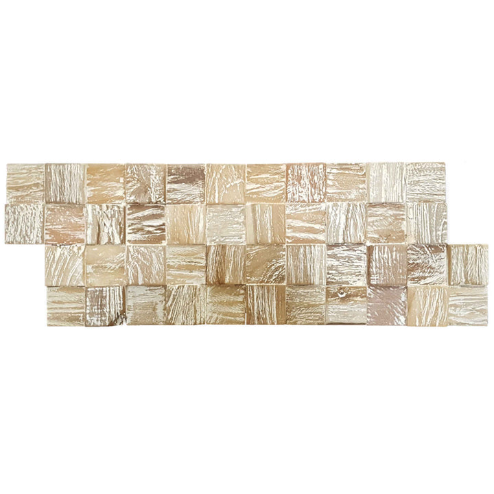 Ξύλινη επένδυση τοίχου White Washed Cube