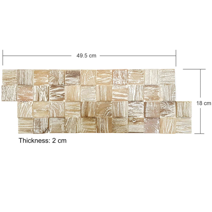 Ξύλινη επένδυση τοίχου White Washed Cube