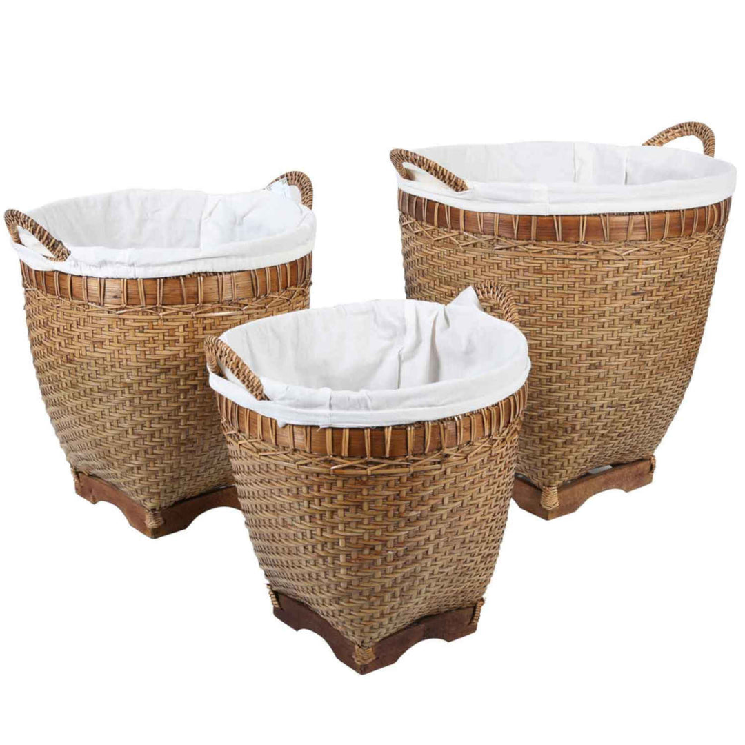 Καλάθι ρούχων από Rattan Lea με χερούλι