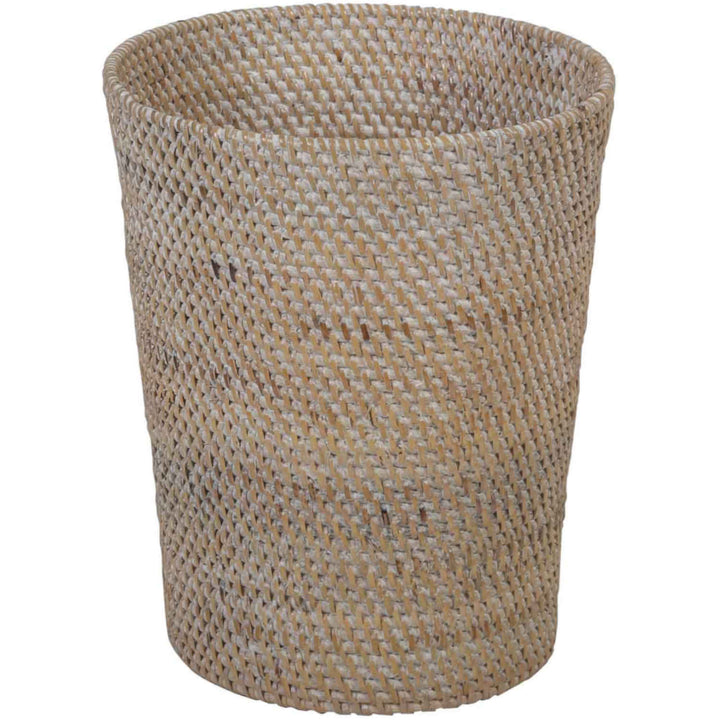 Καλάθι απορριμμάτων από ρατάν Nila White Wash
