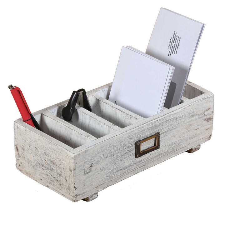 Desk Organizer με 6 διαμερίσματα - Λευκό