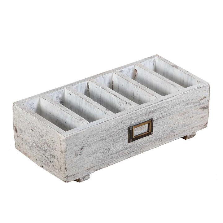 Desk Organizer με 6 διαμερίσματα - Λευκό