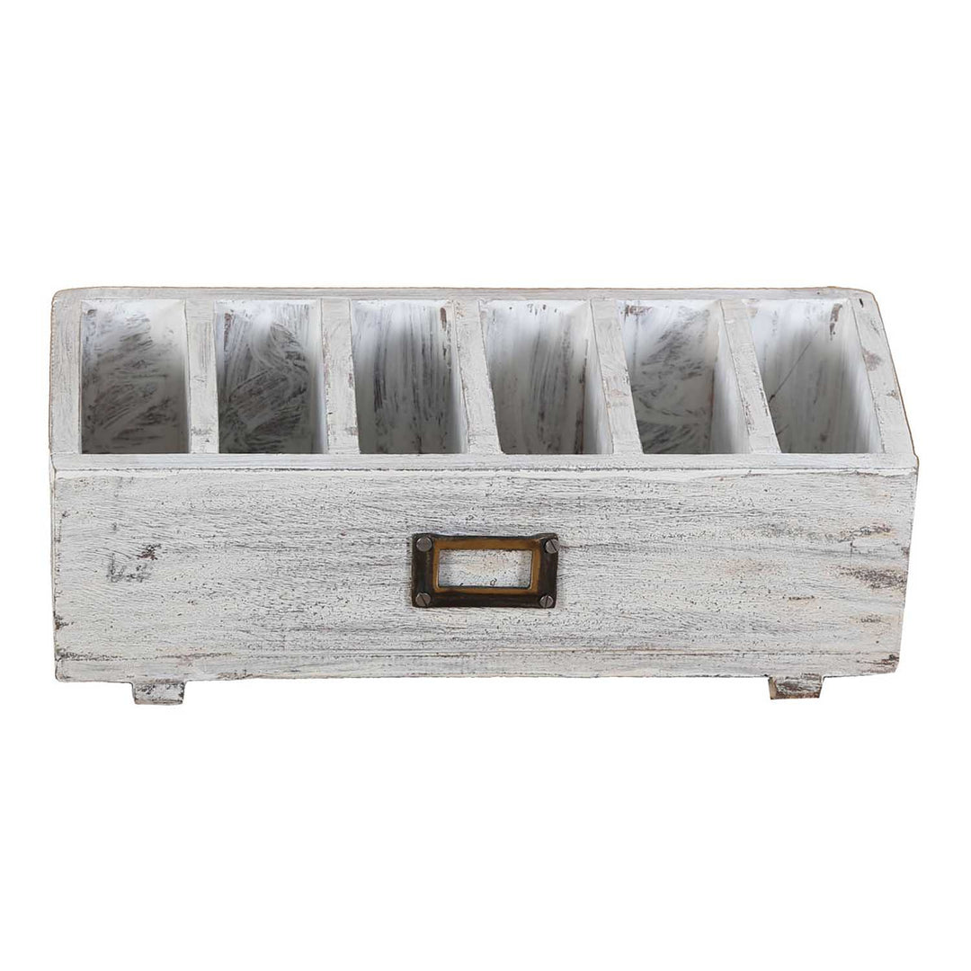 Desk Organizer με 6 διαμερίσματα - Λευκό