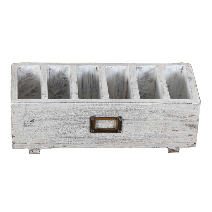 Desk Organizer με 6 διαμερίσματα - Λευκό
