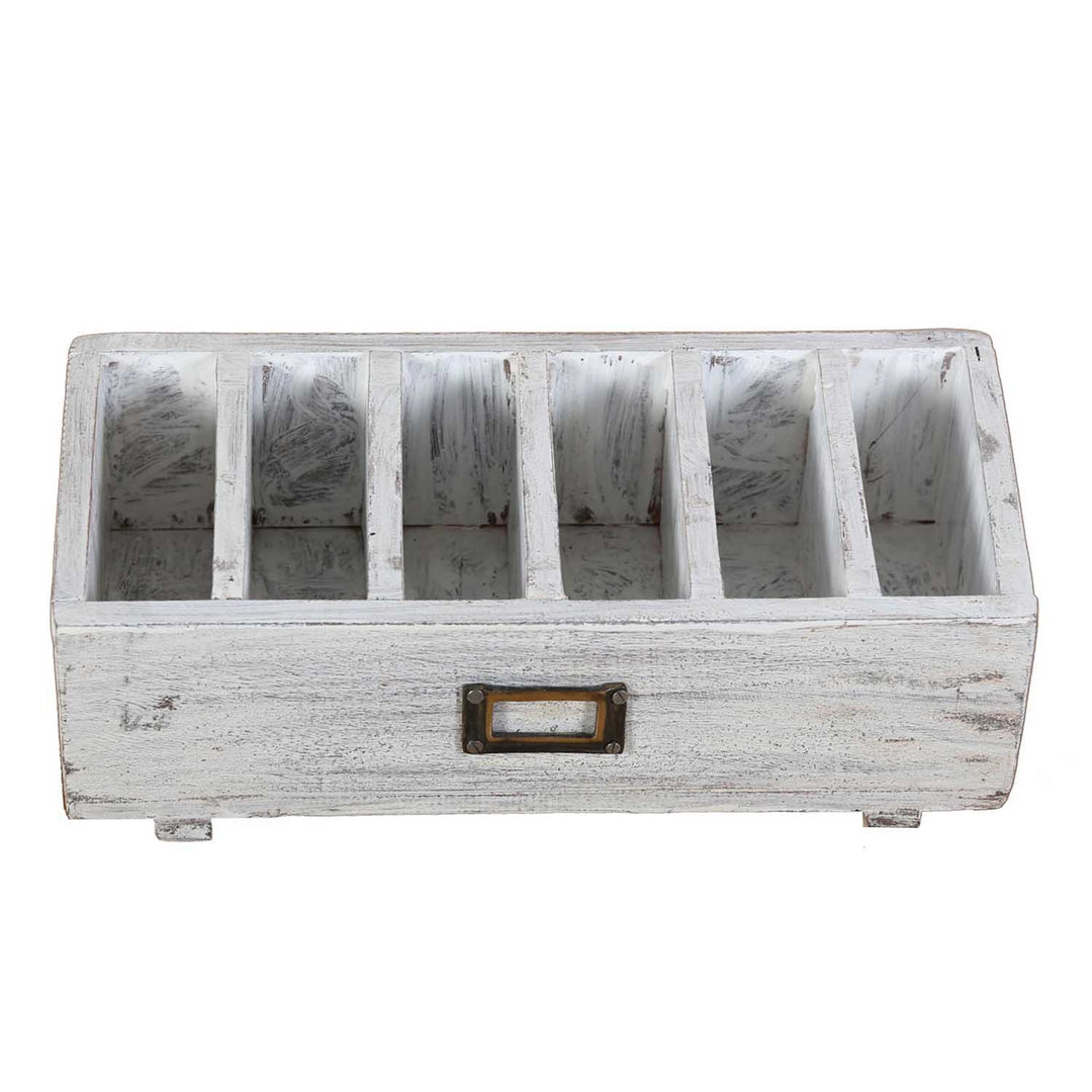 Desk Organizer με 6 διαμερίσματα - Λευκό