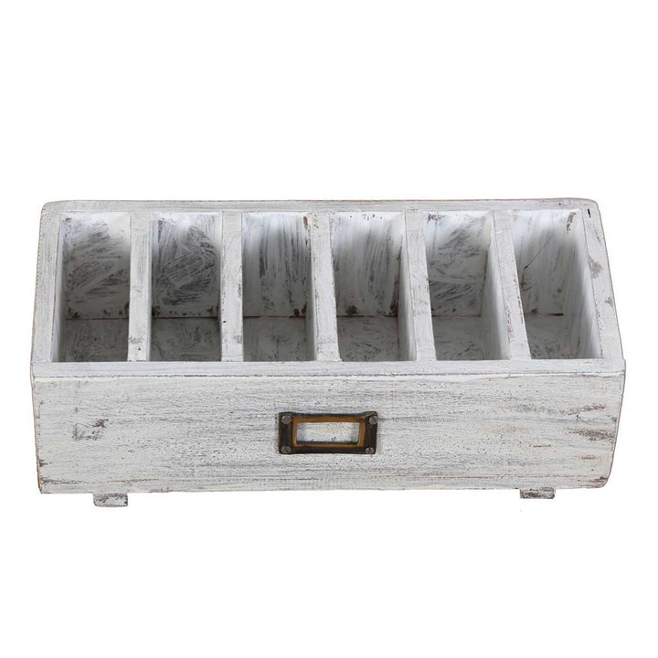 Desk Organizer με 6 διαμερίσματα - Λευκό