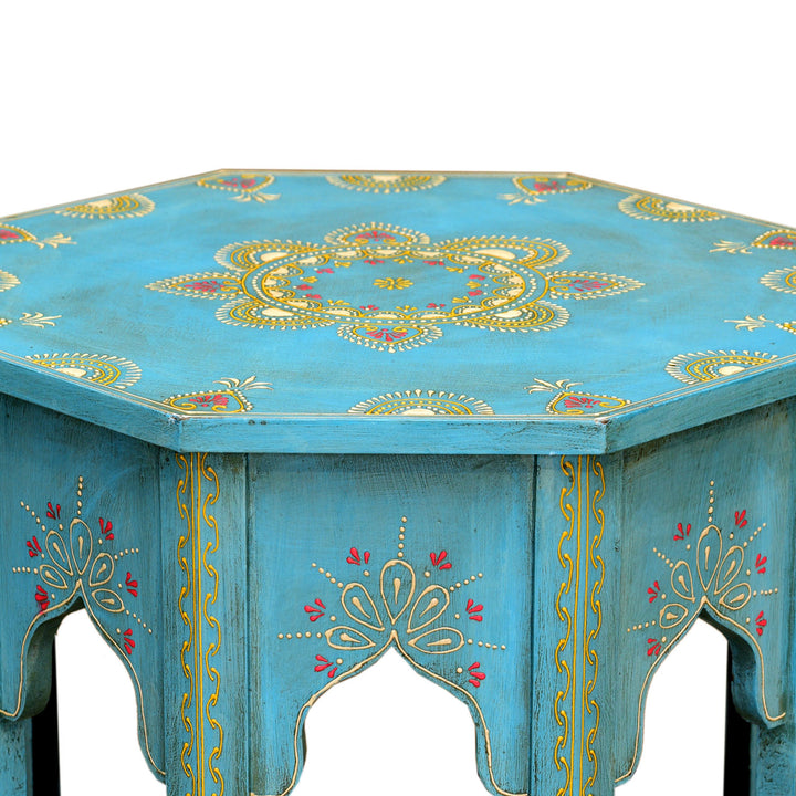 Ανατολίτικο βοηθητικό τραπέζι Saada Blue L