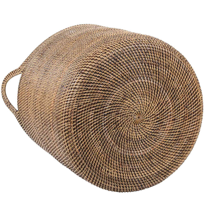 Καλάθι Rattan Elie καφέ με χερούλι