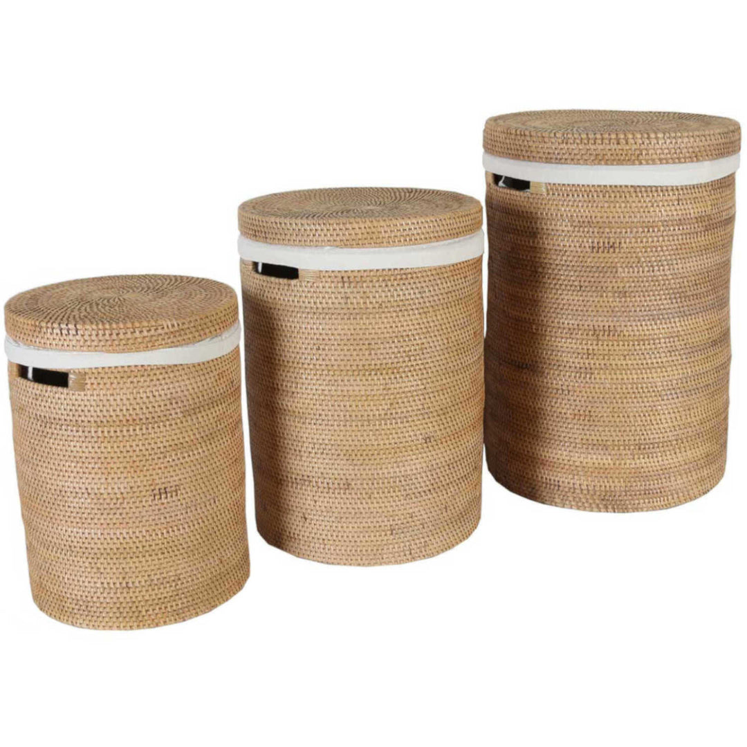 Καλάθι ρούχων από Rattan Cleo Natural
