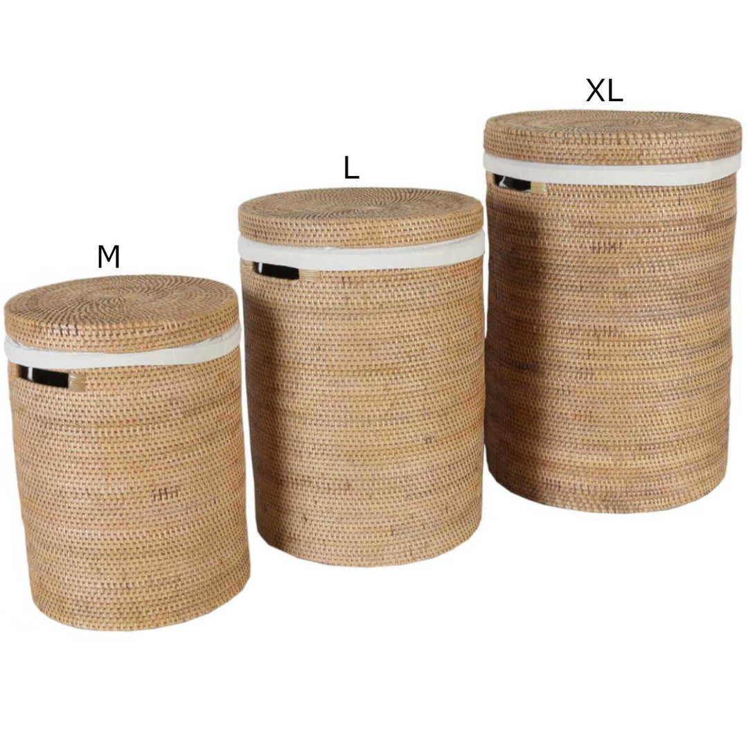Καλάθι ρούχων από Rattan Cleo Natural