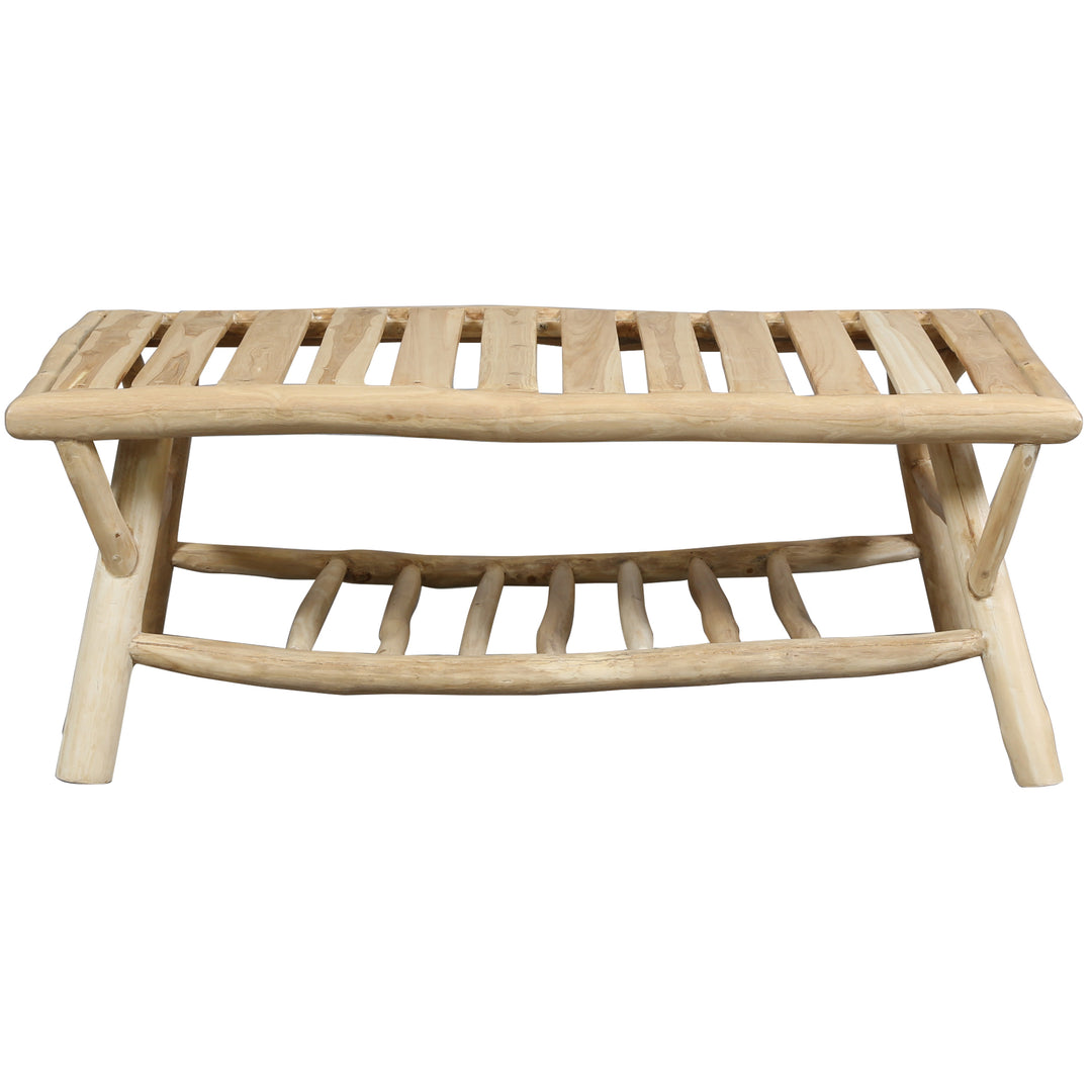 Ορθογώνιο ξύλινο τραπεζάκι σαλονιού 120 × 60 cm, μασίφ τραπέζι καναπέ για σαλόνι