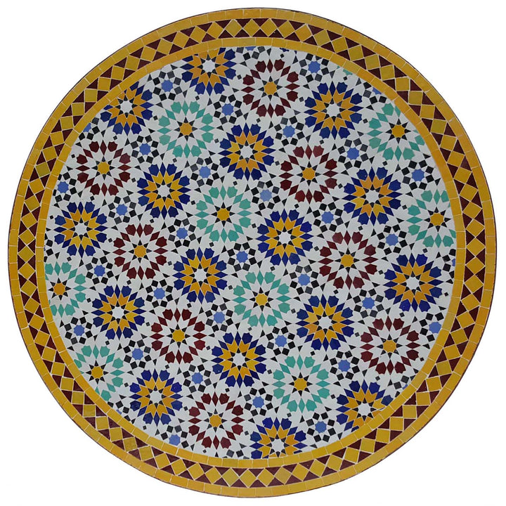 Τραπέζι μωσαϊκό D100 Ankabut Yellow