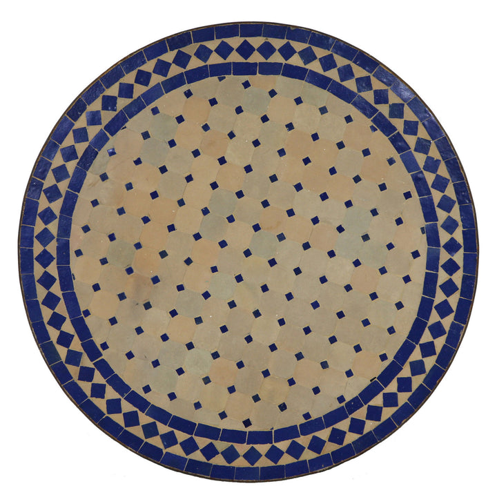 Τραπέζι bistro μωσαϊκό στρογγυλό 70 cm μπλε/διαμάντι